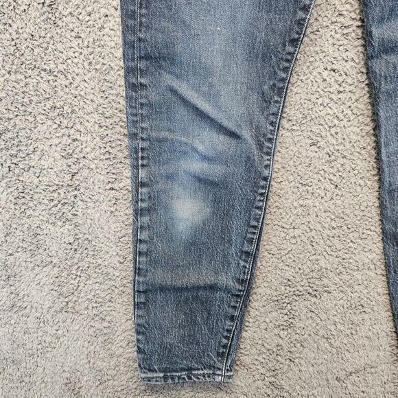 Levis Wedgie Jeans Womens Size 24 Blue Denim Button Fly Tapered‎ Leg - Picture 4 of 14